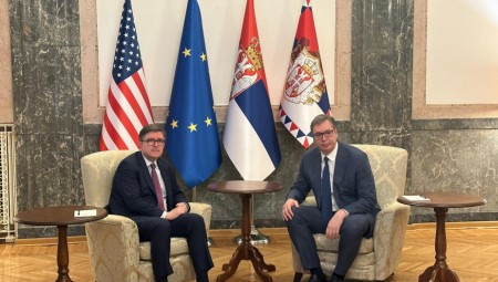 SASTANAK U GENERALNOM SEKRETARIJATU Predsednik Vučić sa Džejmsom O&#039;Brajanom