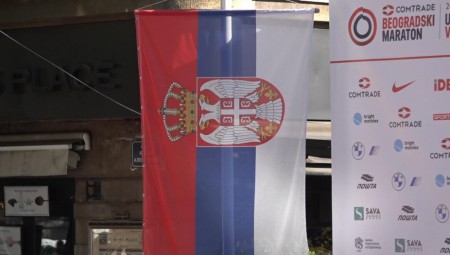HIMNA U CENTRU BEOGRADA Beogradski maraton počeo uz &amp;quot;Bože pravde&amp;quot; (VIDEO)