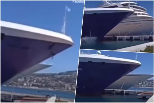 OVO JE BILO BAŠ NAPETO! Kruzer od 200 metara udario u pristanište, posada napravila KOBNU GREŠKU (VIDEO)